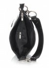 Klasická kabelka z kůže do ruky s dlouhým páskem černá