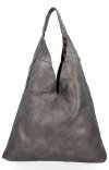 Dámská kabelka shopper bag Hernan tmavě stříbrná HB0350