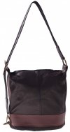Kožené kabelka batůžek Genuine Leather černá 6010