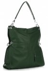 Kožené kabelka shopper bag Vera Pelle lahvově zelená 25
