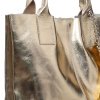 Kožené kabelka shopper bag Genuine Leather staré zlato 555
