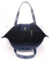 Kožené kabelka shopper bag Genuine Leather tmavě modrá 6047