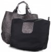 Kožené kabelka shopper bag Genuine Leather šedá K216