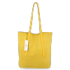 Kožené kabelka shopper bag Vittoria Gotti žlutá V6590C