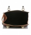 Kožené kabelka kufřík Genuine Leather hnědá 214E
