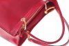 Kožené kabelka kufřík Genuine Leather červená 1000