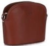 Kožené kabelka listonoška Genuine Leather hnědá E4098