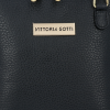 Kožené kabelka listonoška Vittoria Gotti černá V2373