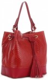 Kožené kabelka shopper bag Vittoria Gotti červená V344