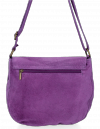 Kožené kabelka listonoška Vittoria Gotti fialová V2002
