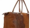 Kožené kabelka kufřík Genuine Leather zrzavá 1175