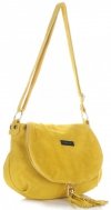 Kožené kabelka listonoška Vittoria Gotti žlutá V414D