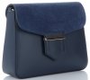 Kožené kabelka listonoška Vittoria Gotti tmavě modrá V71012