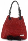 Kožené kabelka shopper bag Vittoria Gotti červená V80047