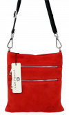 Kožené kabelka univerzální Vittoria Gotti červená B18