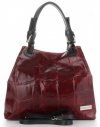 Kožené kabelka shopper bag Vittoria Gotti bordová V692754