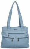 DĂĄmskĂĄ kabelka shopper bag Hernan svÄtle modrĂĄ 8006