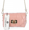 Kožené kabelka listonoška Vittoria Gotti pudrová růžová B30