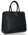 Kožené kabelka kufřík Vittoria Gotti černá V2392