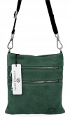 Kožené kabelka univerzální Vittoria Gotti lahvově zelená B18
