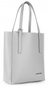Kožené kabelka shopper bag Vittoria Gotti světle šedá V3121