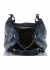 Kožené kabelka shopper bag Vittoria Gotti tmavě modrá V80047