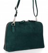 Kožené kabelka listonoška Vittoria Gotti lahvově zelená V68A