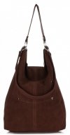Kožené kabelka shopper bag Vittoria Gotti čokoládová V3292C
