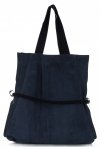 Kožené kabelka shopper bag Vittoria Gotti tmavě modrá V26A