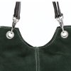Kožené kabelka listonoška Genuine Leather lahvově zelená 222