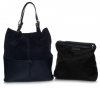 Kožená kabelka exkluzivní Shopper bag Tmavě modrá