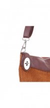 Kožené kabelka listonoška Genuine Leather zrzavá 14