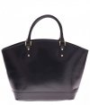 Módní kožené tašky typu Shopper bag lodička černá