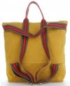 Kožené kabelka shopper bag Vittoria Gotti žlutá V689746