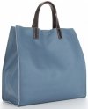 Kožené kabelka univerzální Genuine Leather modrá 691756