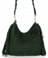 Kožené kabelka univerzální Vittoria Gotti lahvově zelená B60