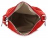 Kožené kabelka listonoška Genuine Leather červená 85A