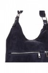 Kožené kabelka univerzální Genuine Leather tmavě modrá 8309