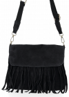 Kožené kabelka listonoška Vittoria Gotti černá DB52