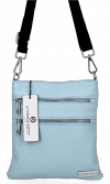 Kožené kabelka univerzální Vittoria Gotti světle modrá B19