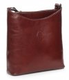 Kožené kabelka listonoška Genuine Leather hnědá 6001