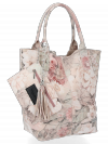 Kožené kabelka shopper bag Vittoria Gotti pudrová růžová VG91