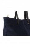 Kožené kabelka shopper bag Vera Pelle tmavě modrá 80041