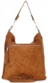 Kožené kabelka shopper bag Genuine Leather zrzavá 1330