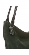Kožené kabelka univerzální Silvia Rosa lahvově zelená SR2905