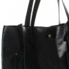 Kožená kabelka Shopper Bags kosmetickou kapsičkou černá