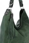 Kožené kabelka univerzální Silvia Rosa lahvově zelená SR2116