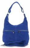 Kožené kabelka univerzální Genuine Leather chpově modrá 8309