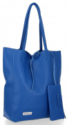 Kožené kabelka shopper bag Vittoria Gotti kobaltová V775