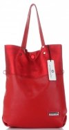 Kožené kabelka shopper bag Vittoria Gotti červená V6538